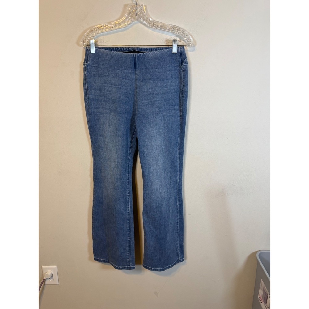 Soft Surroundings Womens Pull-On Jeans High Rise Stretch Blue PS